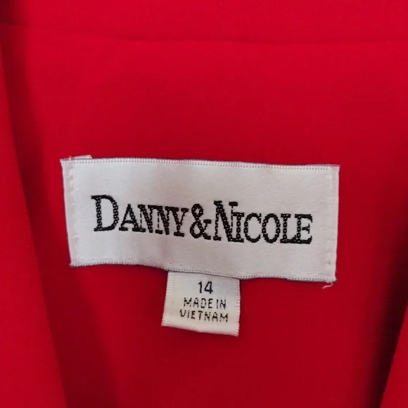 DANNY&NICOLE Blazer Women Size 14 Red - Picture 5 of 7